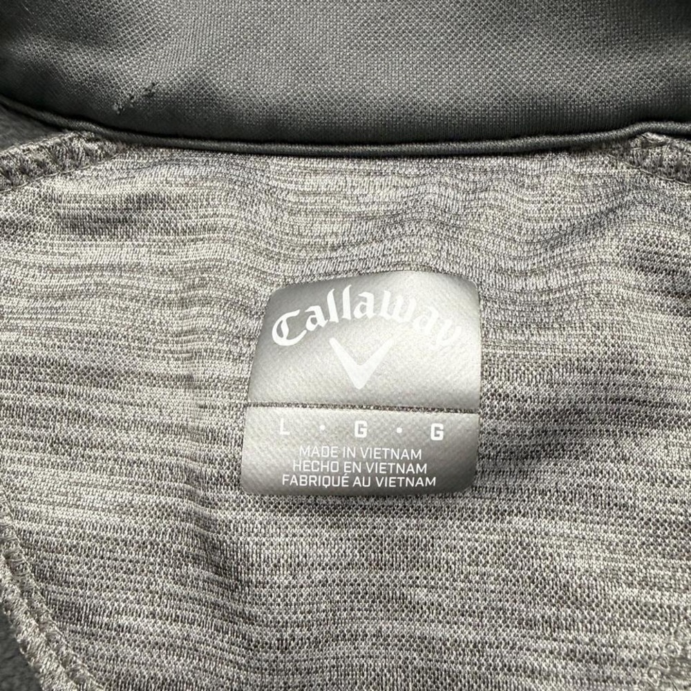 Callaway Golf Quarter Zip Pullover Mens Large Gray Performance - Picture 5 of 6